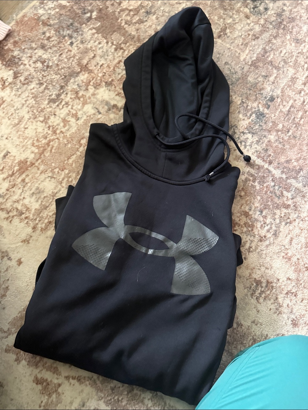 Under Armour Black Pullover Hoodie with Tonal Logo